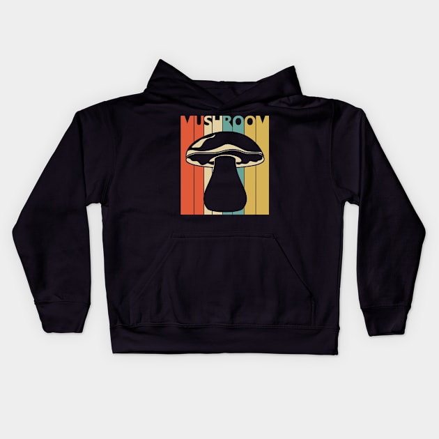 Vintage Mushroom Kids Hoodie by GWENT